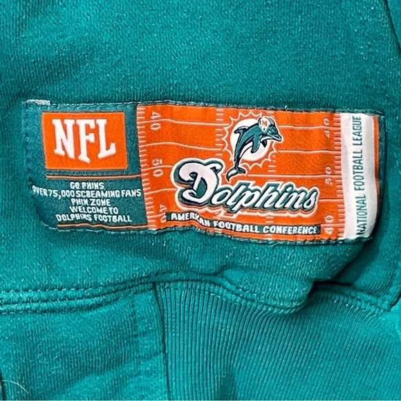 MIAMI Dolphins NFL Team Apparel Green Full Zip Hoodie Size Medium - Picture 4 of 11